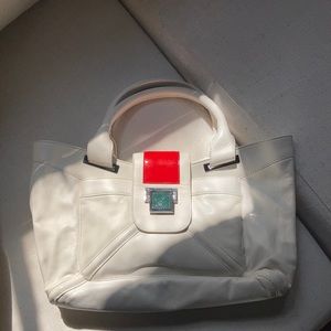 Like new Loewe handbag, very faint pink line at the back.